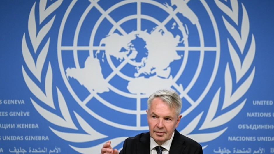 Pekka Haavisto held a press conference following the talks at the United Nations