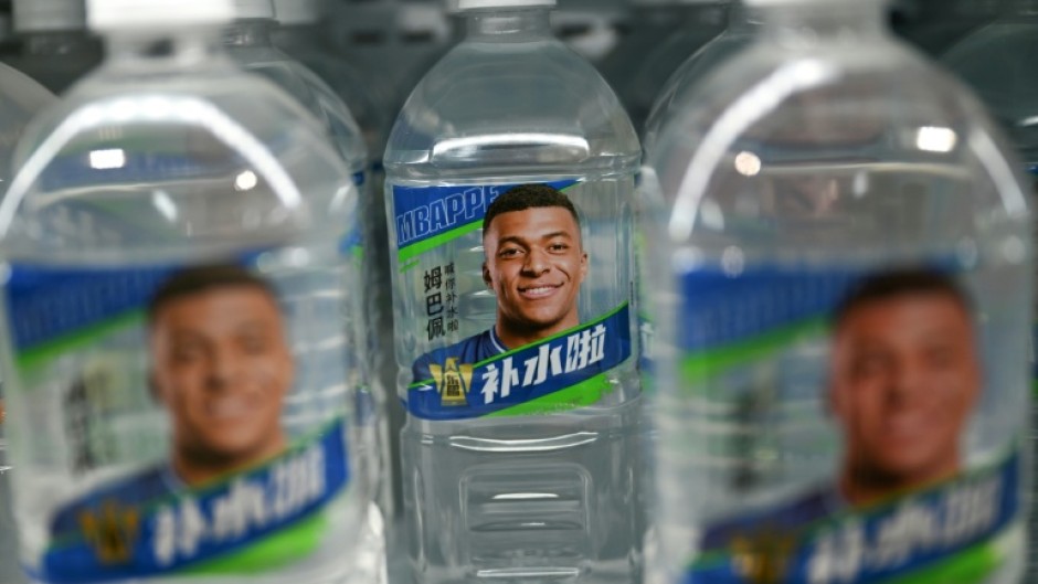 "Bushuila" electrolyte drink featuring French football star Kylian Mbappe