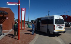File: A minibus taxi seen at a taxi rank in Wallacedene. AFP/Rodger Bosch