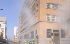 Johannesburg building on fire.