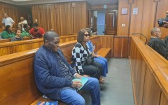 Timothy Omotoso and his co-accused in the Gqeberha High Court. eNCA/Ronald Masinda