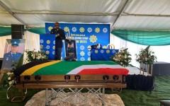 The funeral of Constable Sithembiso Makhathini took place in Escourt. Twitter/@SAPoliceService