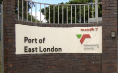 The entrance to the East London port.