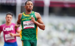 Mpumelelo Mhlongo is the current T44 200m World Record holder. Helene Wiesenhaan/BSR Agency/Getty Images