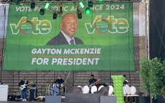 Party leader Gayton McKenzie addressed thousands at a rally at Athlone Stadium in Cape Town. eNCA/Nobesuthu Hejana