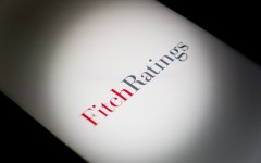 File: The Fitch Ratings logo. Nikolas Kokovlis/ NurPhoto via AFP