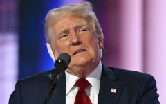 US former President and 2024 Republican presidential candidate Donald Trump speaks during the last day of the 2024 Republican National Convention. AFP/Patrick T. Fallon.jpg