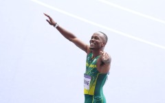 Akani Simbine at the 2024 Olympic Games in Paris. 