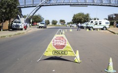A SAPS access control point roadblock. AFP/Wikus de Wet