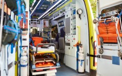 The interior of an ambulance. GettyImages/xavierarnau