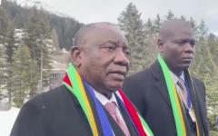 Cyril Ramaphosa (L) and Ronald Lamola (R)