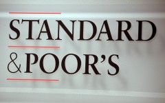 Ratings agency Standard & Poor's logo. AFP/Eric Piermont