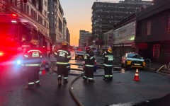 Firefighters on the scene in the Joburg CBD. Twitter/@CityofJoburgEMS