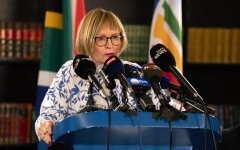 Democratic Alliance’s Federal Council chairperson Helen Zille during a media briefing in Cape Town