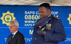 Acting Minister of Police, Firoz Cachalia and National Police Commissioner Fannie Masemola