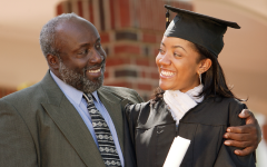 picture of father with daughter at graduation