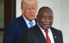Cyril Ramaphosa and Donald Trump.