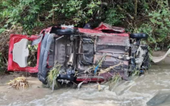 The car that was swept away. Courtesy ALS Paramedics