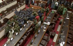 MPs scuffle with SAPS in legislature