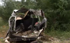 The taxi that was involved in the Vaal accident.