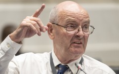 Paul O'Sullivan testifies at the Parliamentary Ad Hoc Committee inquiry into alleged corruption and political interference in the criminal justice system. Gallo Images/Brenton Geach