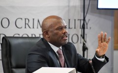 Shadrack Sibiya testifies before the Madlanga Commission. Frennie Shivambu/Gallo Images