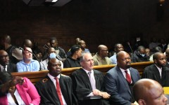 Vusimuzi “Cat” Matlala and Police Officers appear at Pretoria magistrate's court. Gallo Images/Frennie Shivambu 