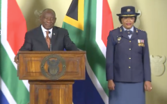 President Cyril Ramaphosa and Lieutenant-General Puleng Dimpane.