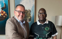 AfriForum CEO Kallie Kriel shared a picture with Zuma on social alluding that the two had conducted a 'constructive meeting' . X/ Kallie Kriel 