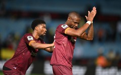 Tshegofatso Mabasa celebrates his goal. Lefty Shivambu/Gallo Images