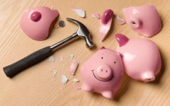 File: A smashed piggy bank. GettyImages/The Image Bank