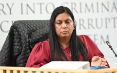 Andrea Johnson testifies at the Madlanga Commission of Inquiry. Gallo Images/Frennie Shivambu