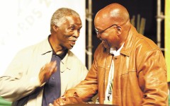 Former president Thabo Mbeki and Jacob Zuma.  Felix Dlangamandla/Gallo Images