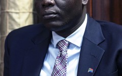 PRETORIA, SOUTH AFRICA - JUNE 4: South African Minister of International Relations and Cooperation Ronald Lamola attends a media briefing on June 4, 2026 at Union Buildings in Pretoria, South Africa. President Ruto was invited for a state visit June 3-5, and the focus was on deepening economic cooperation, facilitating business partnership and exploring strategies for unlocking the full potential of trade and investment between the two countries. (Photo by Per-Anders Pettersson/Getty Images)