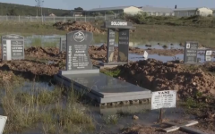 Heavy rains flooded cemeteries in Buffalo City.