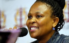 Busisiwe Mkhwebane. (Photo by Phill Magakoe / AFP)
