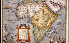 A painting by Abraham Ortelius of a map of Africa. Alfredo Dagli Orti/Photo12 via AFP