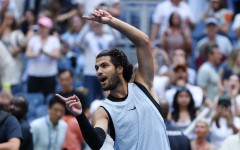 Spain's Carlos Alcaraz celebrates defeating USA's Tommy Paul in their men's singles round. AFP/Timothy A Clary
