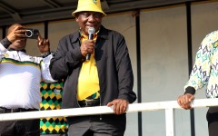 ANC President Cyril Ramaphosa was campaigning in Thembisa ahead of the local government elections. X/@MYANC