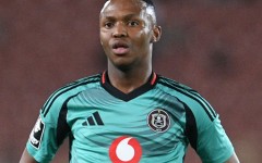 Mohau Nkota of Orlando Pirates during the Betway Premiership match between SuperSport United and Orlando Pirates at Peter Mokaba Stadium on May 20, 2025 in Polokwane, South Africa. (Photo by Philip Maeta/Gallo Images)