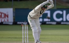 Matt Renshaw is bowled