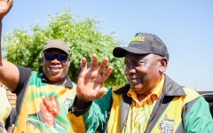ANC president Cyril Ramaphosa on the campaign trail. X/@MYANC