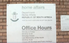 Home Affairs Port Elizabeth refugee reception centre.