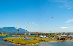 Kite-flying festival. Cape Town, South Africa - stock photo