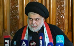 Iraqi cleric Moqtada Sadr, pictured at his home in the holy city of Najaf on July 20, 2023, retains a devoted following of millions among the country's majority Shiite Muslim population, and wields great influence over Iraqi politics