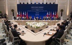 There are low expectations of any major breakthroughs at the meeting but the leaders have expressed hopes it could help revitalise three-way diplomacy
