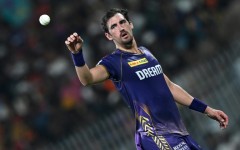 Mitchell Starc during his player-of-the-match performance for Kolkata in the IPL final