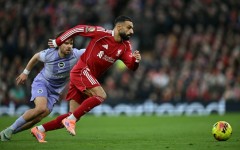 Liverpool forward Mohamed Salah came off the substitutes' bench against Brighton