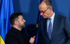 Ukrainian President Volodymyr Zelensky met with German Chancellor Friedrich Merz for bilateral talks