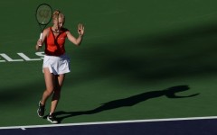 Czech Katerina Siniakova celebrates her 'tricky' match point in her win over defending champion Mirra Andreeva at Indian Wells